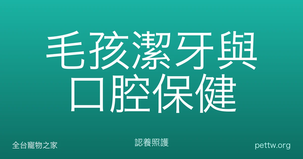 毛孩潔牙與口腔保健